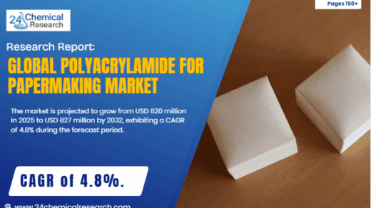 Global Polyacrylamide for Papermaking Market Valued at USD 592 Million in 2024, Reaching USD 827 Million by 2032